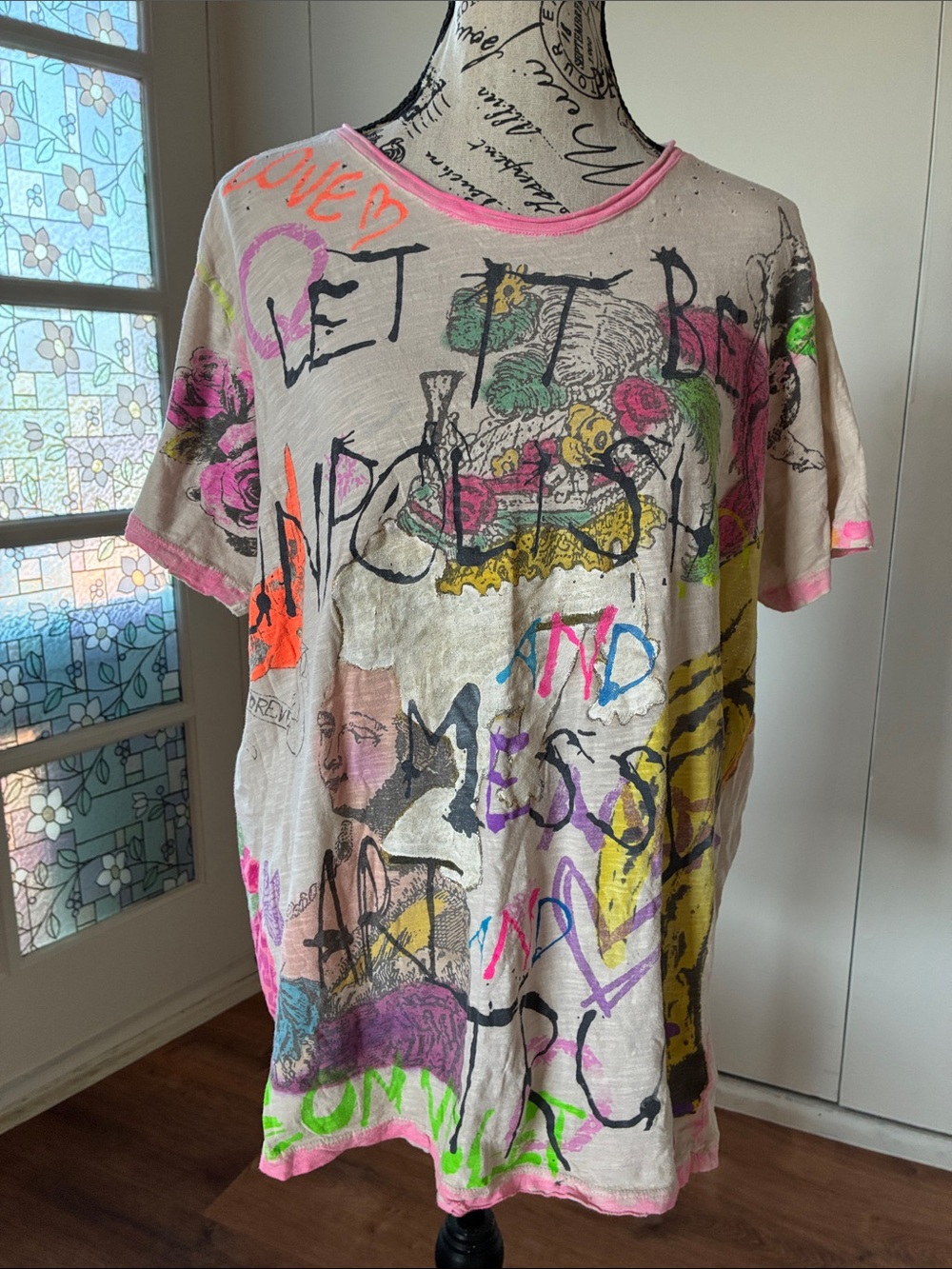 NWT Magnolia Pearl💯Cotton Extra Forever Oversized Tee (One Size Fits Most) - Picture 5 of 12
